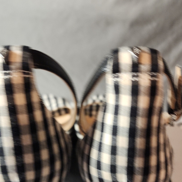 Sam Edelman Gingham Heeled Sandals - Picture 5 of 8